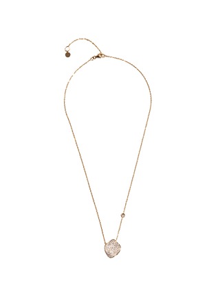 Main View - Click To Enlarge - ANYALLERIE - 'Rose Petal' diamond 18k rose gold pendant necklace