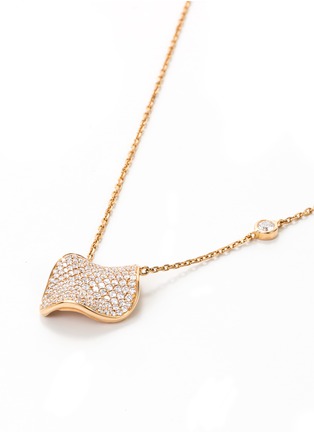 Figure View - Click To Enlarge - ANYALLERIE - 'Rose Petal' diamond 18k rose gold pendant necklace