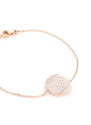 Detail View - Click To Enlarge - ANYALLERIE - 'Rose Petal' diamond 18k rose gold bracelet