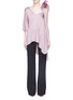 Main View - Click To Enlarge - VALENTINO GARAVANI - Asymmetric ruffle satin top