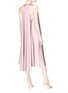 Figure View - Click To Enlarge - VALENTINO GARAVANI - Sash drape back colourblock satin halterneck dress