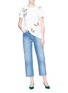 Figure View - Click To Enlarge - VALENTINO GARAVANI - Butterfly embellished T-shirt