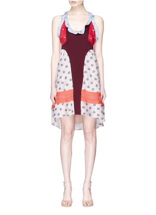 Main View - Click To Enlarge - VALENTINO GARAVANI - Floral print patchwork mini dress