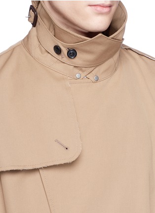 Detail View - Click To Enlarge - MAISON MARGIELA - Check plaid panel twill trench coat