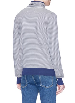 Back View - Click To Enlarge - MAISON MARGIELA - Stripe turtleneck sweater