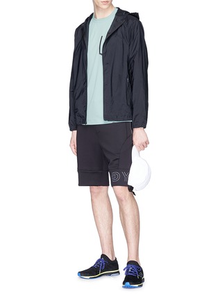 Figure View - Click To Enlarge - DYNE - 'Renzo' reflective logo print performance shorts