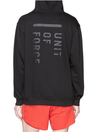 Back View - Click To Enlarge - DYNE - 'Unit of Force' reflective print hoodie