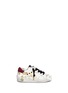 Main View - Click To Enlarge - GOLDEN GOOSE - 'Superstar' glitter heart calfskin leather toddler sneakers