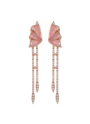 Main View - Click To Enlarge - STEPHEN WEBSTER - 'Crystal Haze' diamond crystal 18k rose gold drop earrings