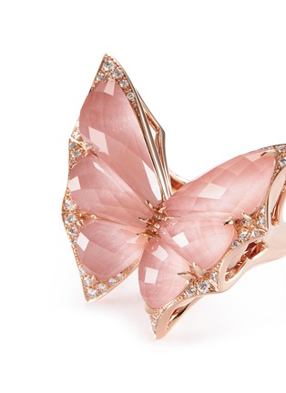 Detail View - Click To Enlarge - STEPHEN WEBSTER - 'Crystal Haze' diamond crystal 18k rose gold ring