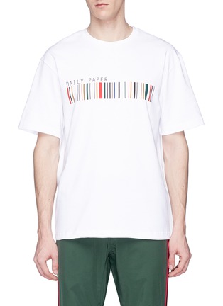 Main View - Click To Enlarge - DAILY PAPER - 'Coyar' barcode print T-shirt