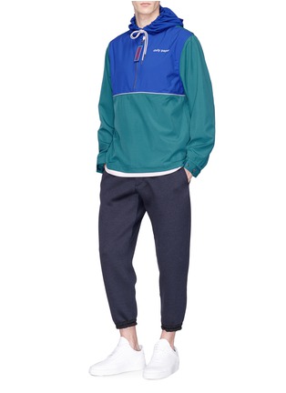 Figure View - Click To Enlarge - DAILY PAPER - 'Chinue2' colourblock half zip hoodie