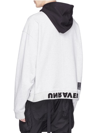 Back View - Click To Enlarge - BEN TAVERNITI UNRAVEL PROJECT  - Logo print oversized hoodie