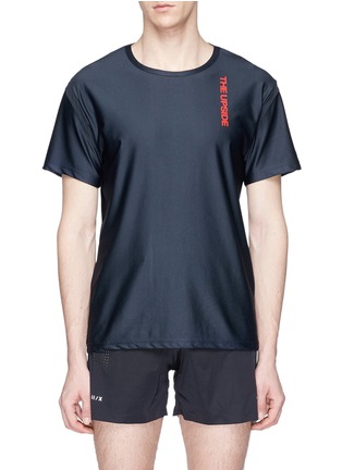 Main View - Click To Enlarge - THE UPSIDE - 'Mean' logo print mesh T-shirt