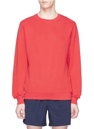 Main View - Click To Enlarge - THE UPSIDE - 'Redford' textured logo print sweatshirt