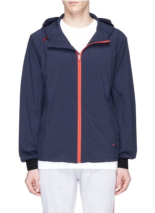 Main View - Click To Enlarge - THE UPSIDE - Contrast placket hooded performance jacket