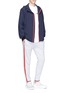 Figure View - Click To Enlarge - THE UPSIDE - Contrast placket hooded performance jacket