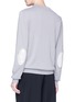 Back View - Click To Enlarge - MAISON MARGIELA - Leather elbow patch cotton sweater