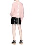 Figure View - Click To Enlarge - CHRIS RAN LIN - Lace-up back brushed sweater