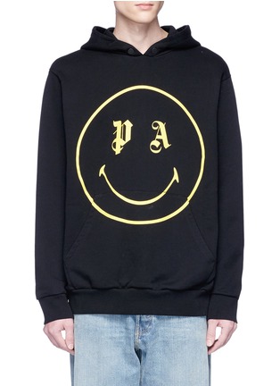 Main View - Click To Enlarge - PALM ANGELS - X Smiley® print hoodie