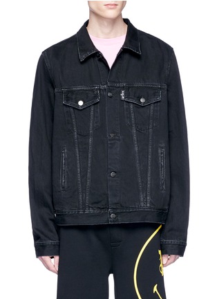 Main View - Click To Enlarge - PALM ANGELS - 'Ruining Everything Club' print denim jacket