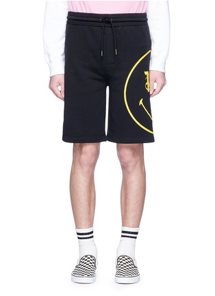 Main View - Click To Enlarge - PALM ANGELS - X Smiley® print sweat shorts
