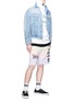 Figure View - Click To Enlarge - PALM ANGELS - 'Gothic Rainbow' logo print sweat shorts