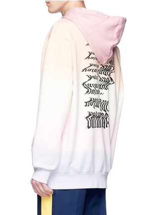 Back View - Click To Enlarge - PALM ANGELS - 'Gothic Rainbow' logo print hoodie