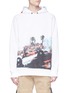 Main View - Click To Enlarge - PALM ANGELS - 'Burning Car' photographic print hoodie