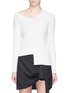 Main View - Click To Enlarge - HELMUT LANG - Asymmetric rib knit sweater
