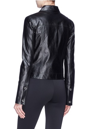 Back View - Click To Enlarge - HELMUT LANG - Calfskin leather jacket