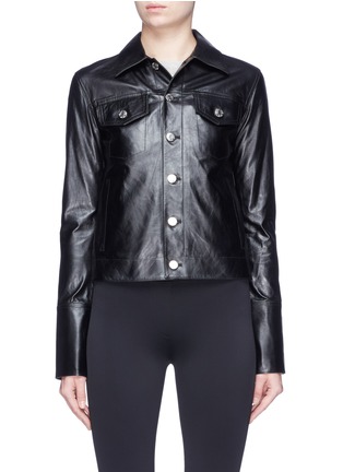 Main View - Click To Enlarge - HELMUT LANG - Calfskin leather jacket