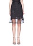 Main View - Click To Enlarge - HELMUT LANG - Orchid embroidered organdy overlay skirt