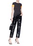 Figure View - Click To Enlarge - HELMUT LANG - Contrast cuff Pima cotton T-shirt