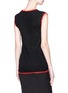 Back View - Click To Enlarge - HELMUT LANG - Frayed edge sleeveless cashmere knit top
