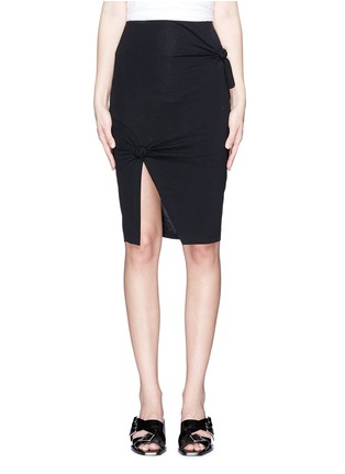 Main View - Click To Enlarge - HELMUT LANG - Knot split front pencil skirt