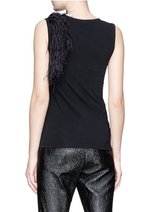 Back View - Click To Enlarge - HELMUT LANG - Feather shoulder tank top