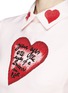 Detail View - Click To Enlarge - VALENTINO GARAVANI - 'L'amour' heart motif beaded collar dress