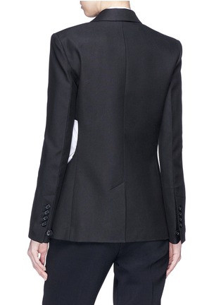 Back View - Click To Enlarge - HELMUT LANG - Cutout canvas blazer