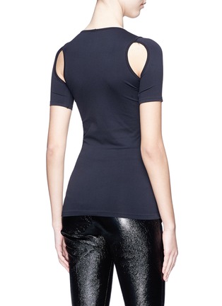 Back View - Click To Enlarge - HELMUT LANG - Cutout seamless T-shirt