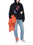 Figure View - Click To Enlarge - 424 - 'Ransom Note' logo appliqué hoodie