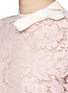 Detail View - Click To Enlarge - VALENTINO GARAVANI - Bow collar floral lace bodice dress
