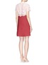 Back View - Click To Enlarge - VALENTINO GARAVANI - Bow collar floral lace bodice dress