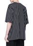 Back View - Click To Enlarge - HAIDER ACKERMANN - Stripe oversized T-shirt