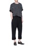 Figure View - Click To Enlarge - HAIDER ACKERMANN - Stripe oversized T-shirt