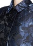Detail View - Click To Enlarge - VALENTINO GARAVANI - 'Camubutterfly Noir' buckle neck brocade cape coat