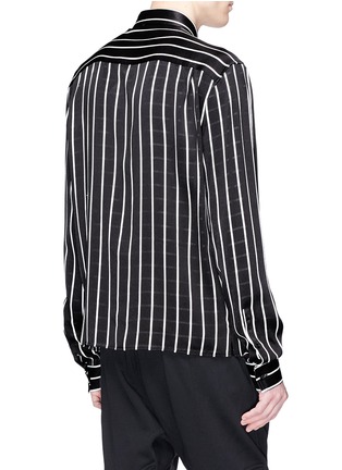 Back View - Click To Enlarge - HAIDER ACKERMANN - Stripe crepe shirt