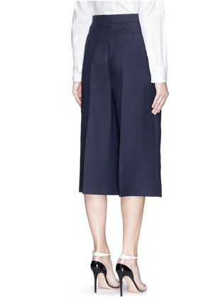 Back View - Click To Enlarge - VALENTINO GARAVANI - Double pleat front wool-silk culottes