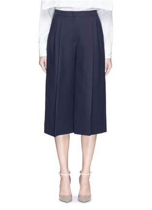 Main View - Click To Enlarge - VALENTINO GARAVANI - Double pleat front wool-silk culottes