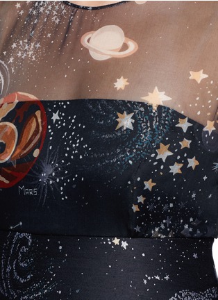 Detail View - Click To Enlarge - VALENTINO GARAVANI - Cosmos star silk chiffon crepe couture dress